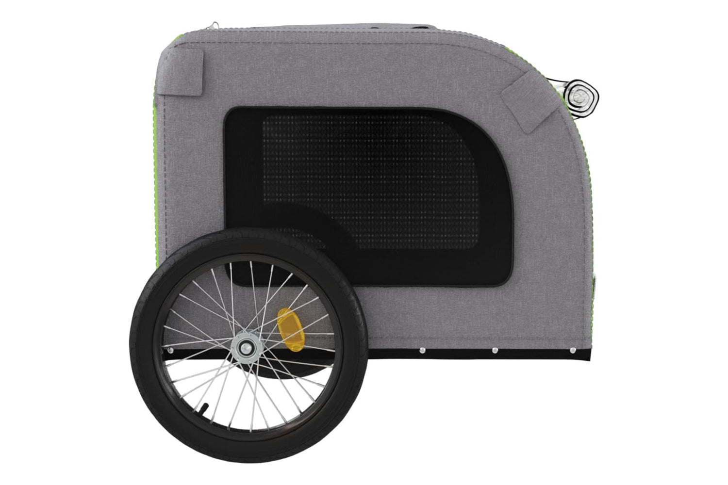 Vidaxl 93843 Pet Bike Trailer Green And Grey Oxford Fabric&iron-6