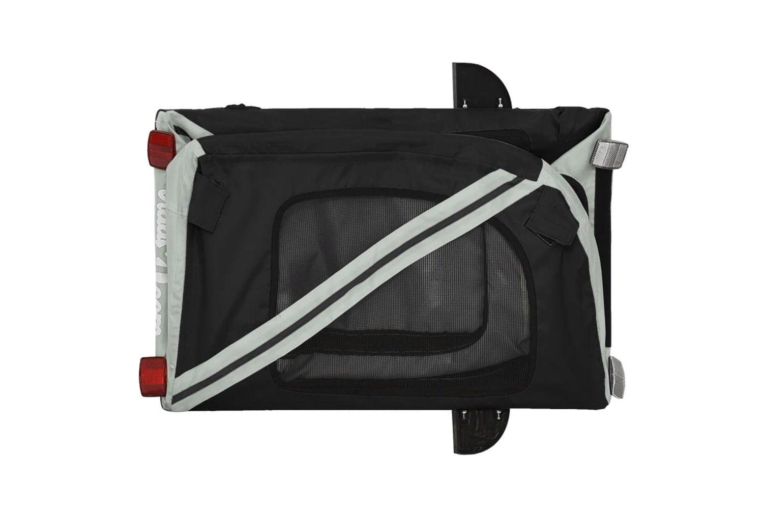 Vidaxl 93881 Pet Bike Trailer Black And Grey Oxford Fabric And Iron-8