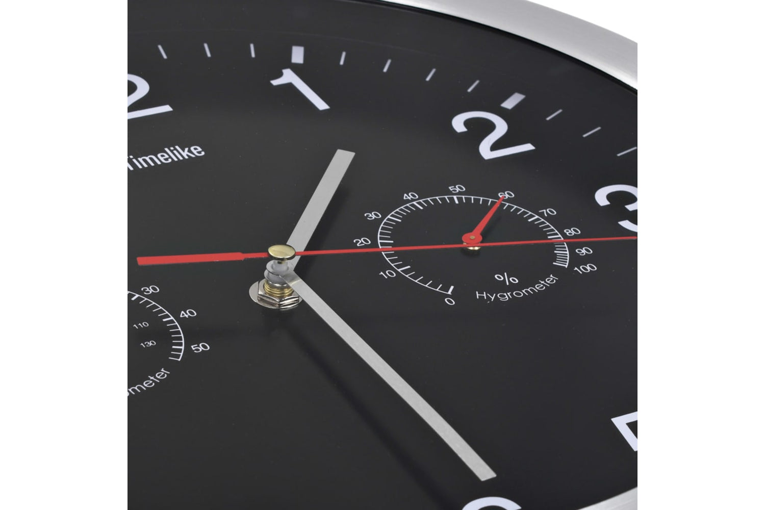 Vidaxl 50624 Wall Clock With Hygrometer and Thermometer 30 cm | Black-3