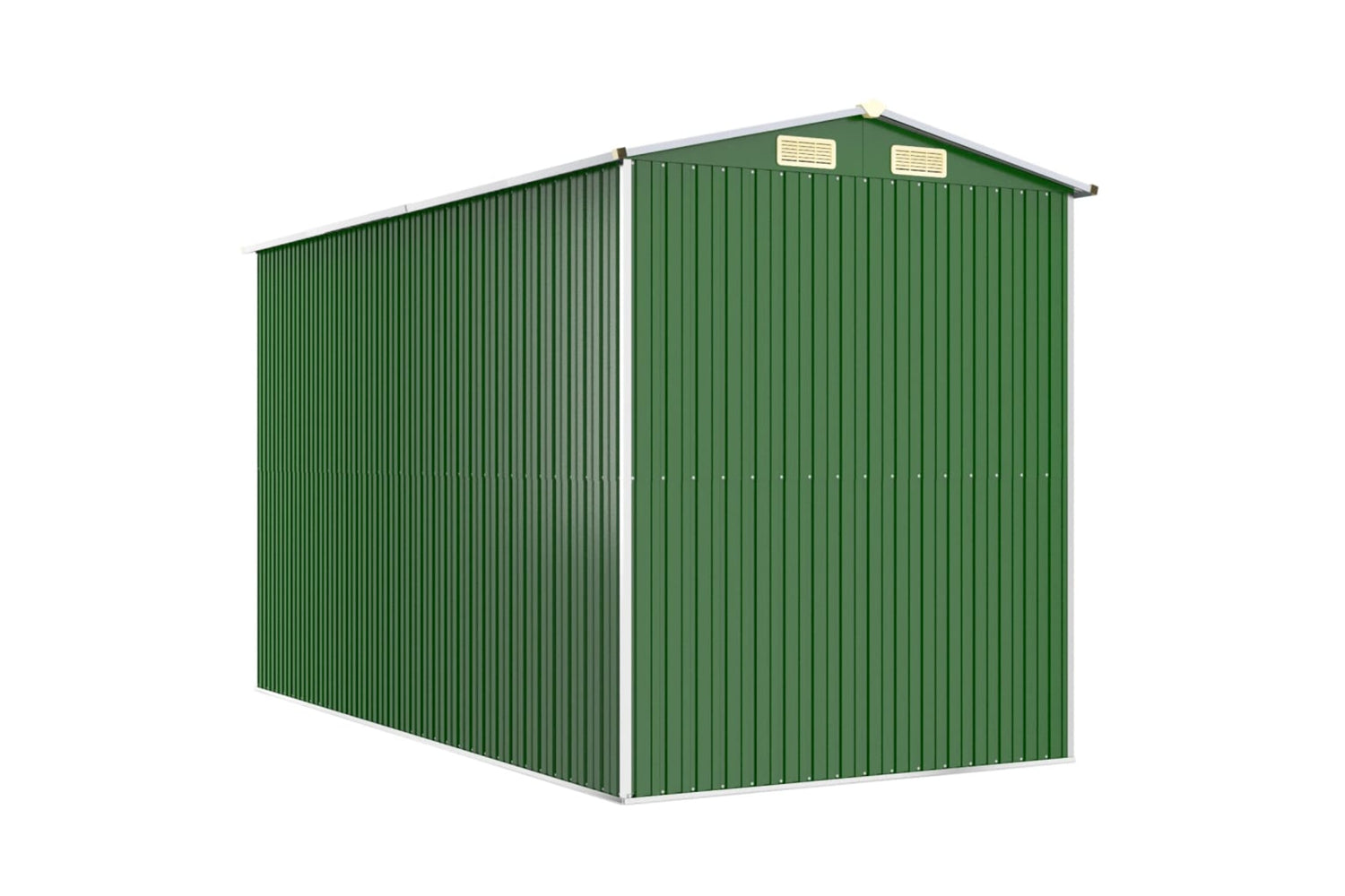 vidaXL 3147429 Garden Shed Green 192x357x223cm Galvanised Steel-5