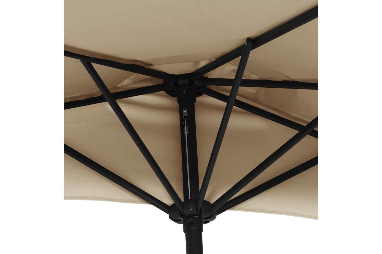 vidaXL 44594 Balcony Parasol With Aluminium Pole Taupe 300x155cm Half-5