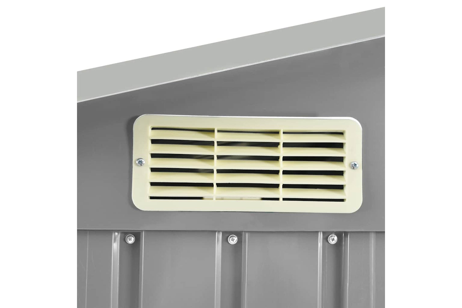 vidaXL 47103 Garden Shed With Rack Grey 205x130x183cm Iron-7