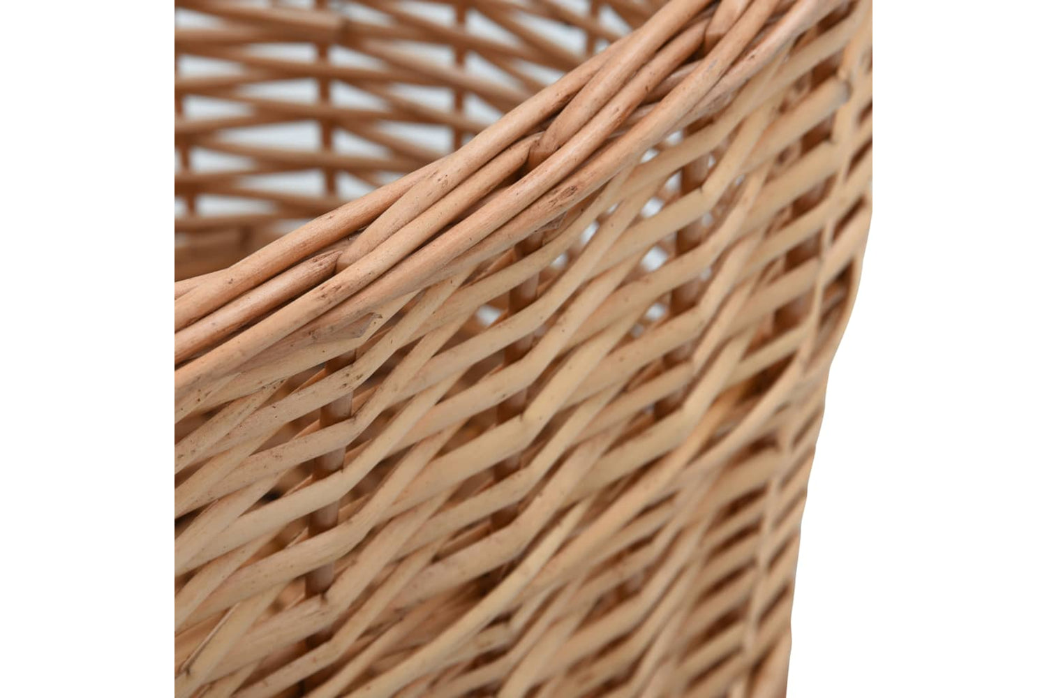vidaXL Firewood Basket With Carrying Handles 58x42x29cm Natural Willow-5