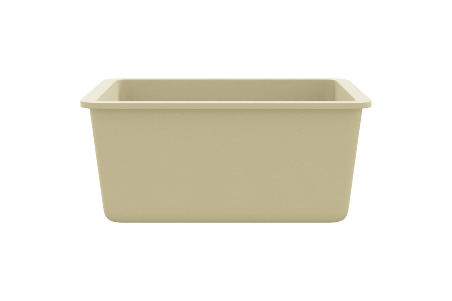 Vidaxl Granite Kitchen Sink Single Basin Beige-5