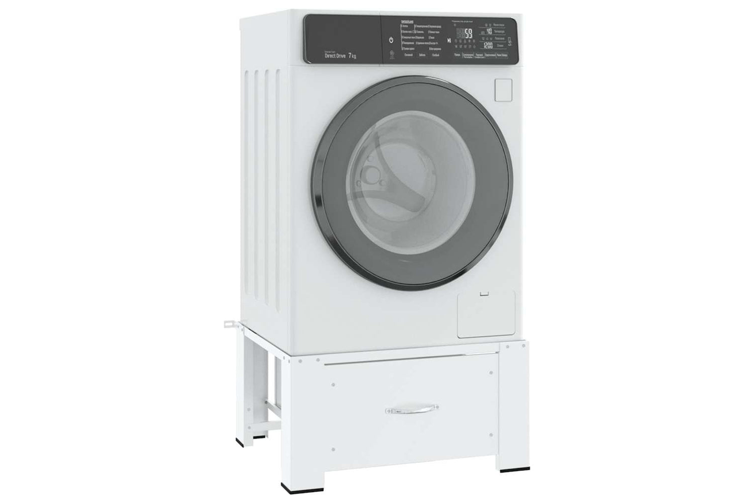 vidaXL 50448 Washing Machine Pedestal With Drawer White-6