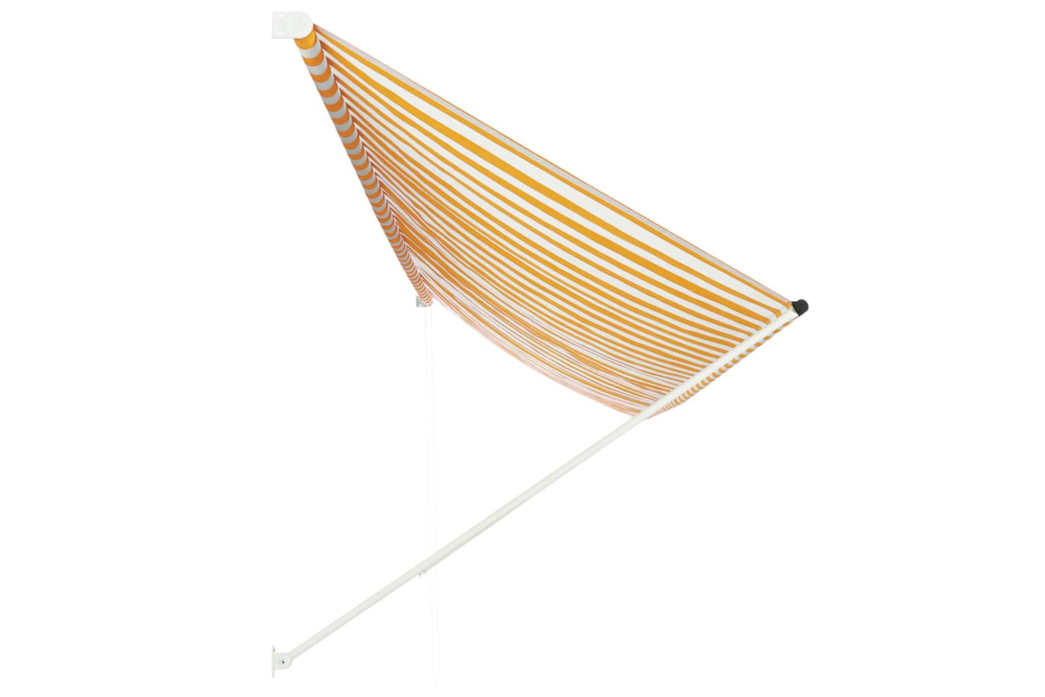 Vidaxl Retractable Awning 400x150 Cm Yellow And White-2