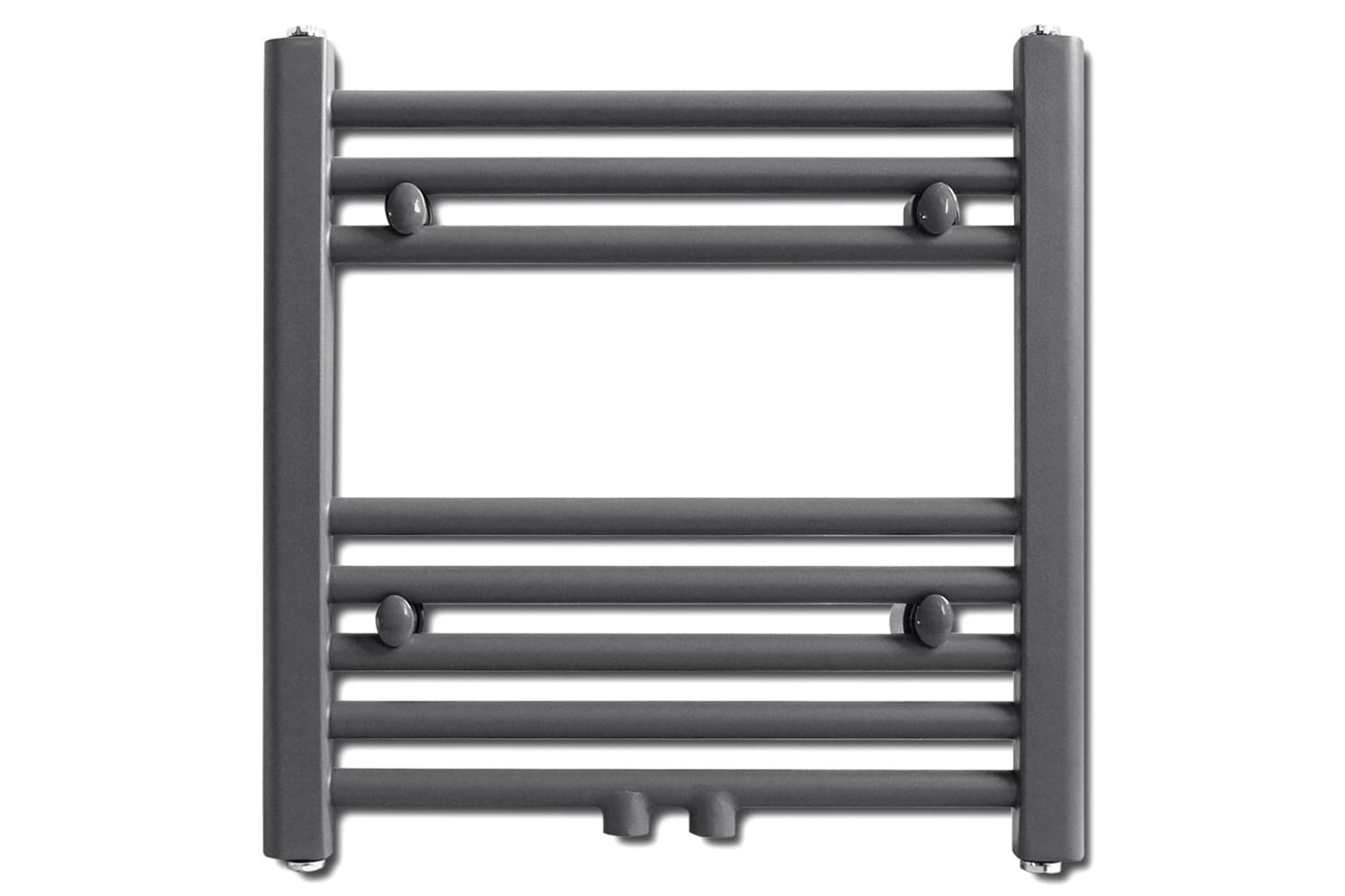 Vidaxl 141888 Grey Bathroom Central Heating Towel Rail Radiator Straight 480x480mm-2