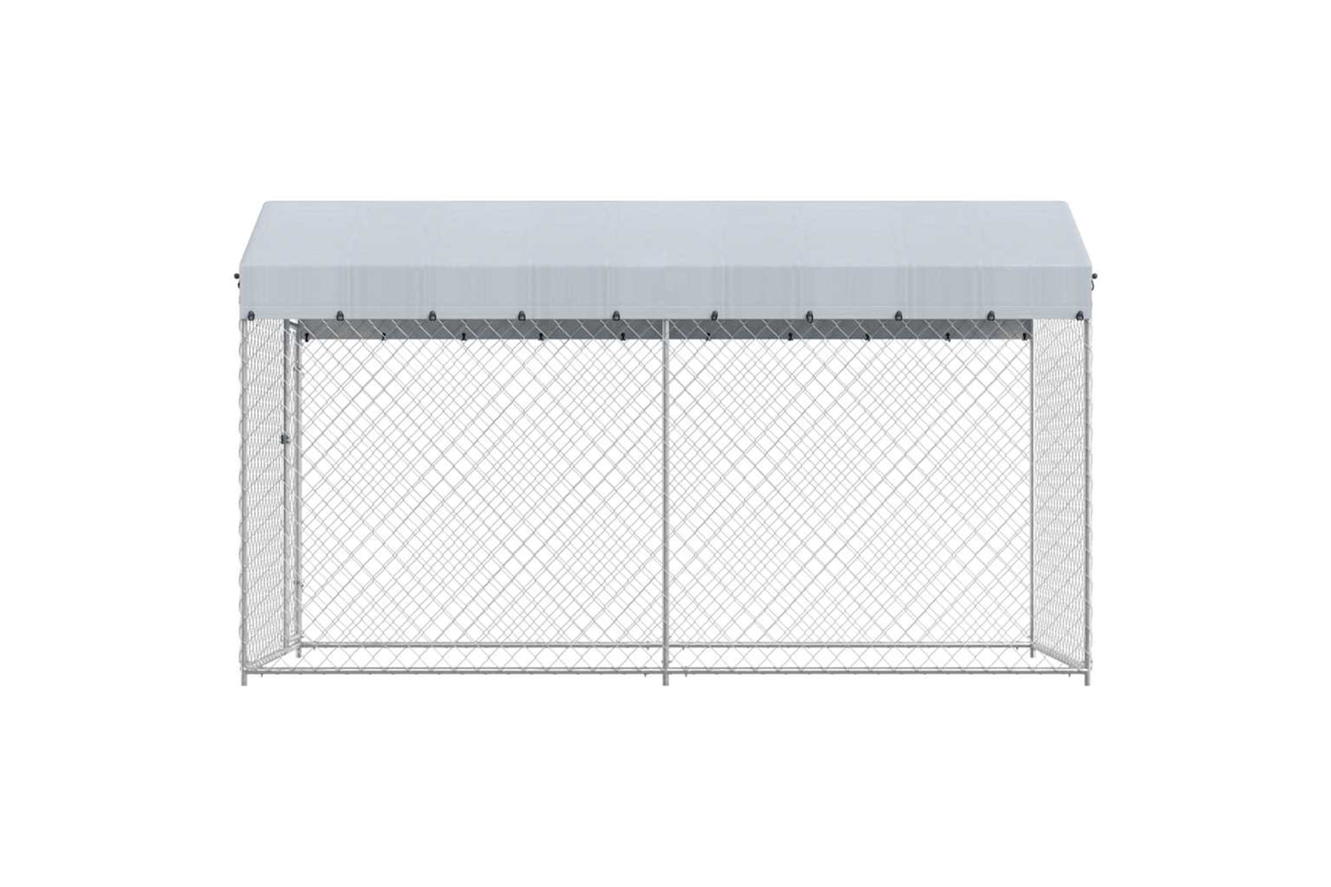 Vidaxl Outdoor Dog Kennel With Canopy Top 382x192x225 Cm-2