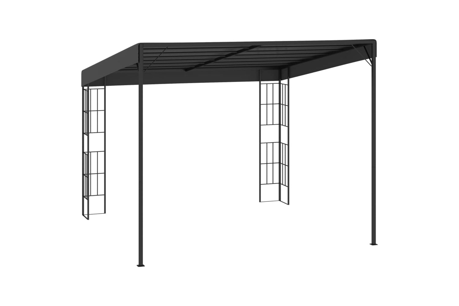 Vidaxl 47990 Wall-mounted Gazebo 3x3 M Anthracite Fabric-4