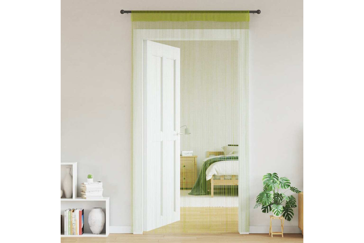 vidaXL 132413 String Curtains 2 Pcs 140x250cm Green-2