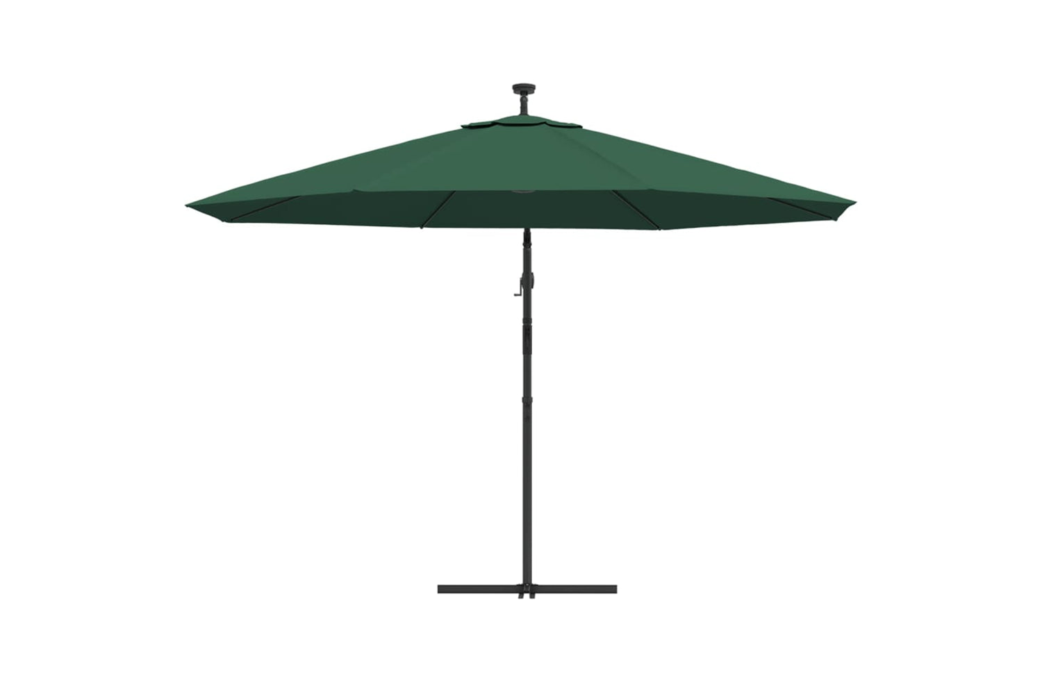 Vidaxl 44524 Cantilever Umbrella With Led Lights And Metal Pole 350 Cm Green-6