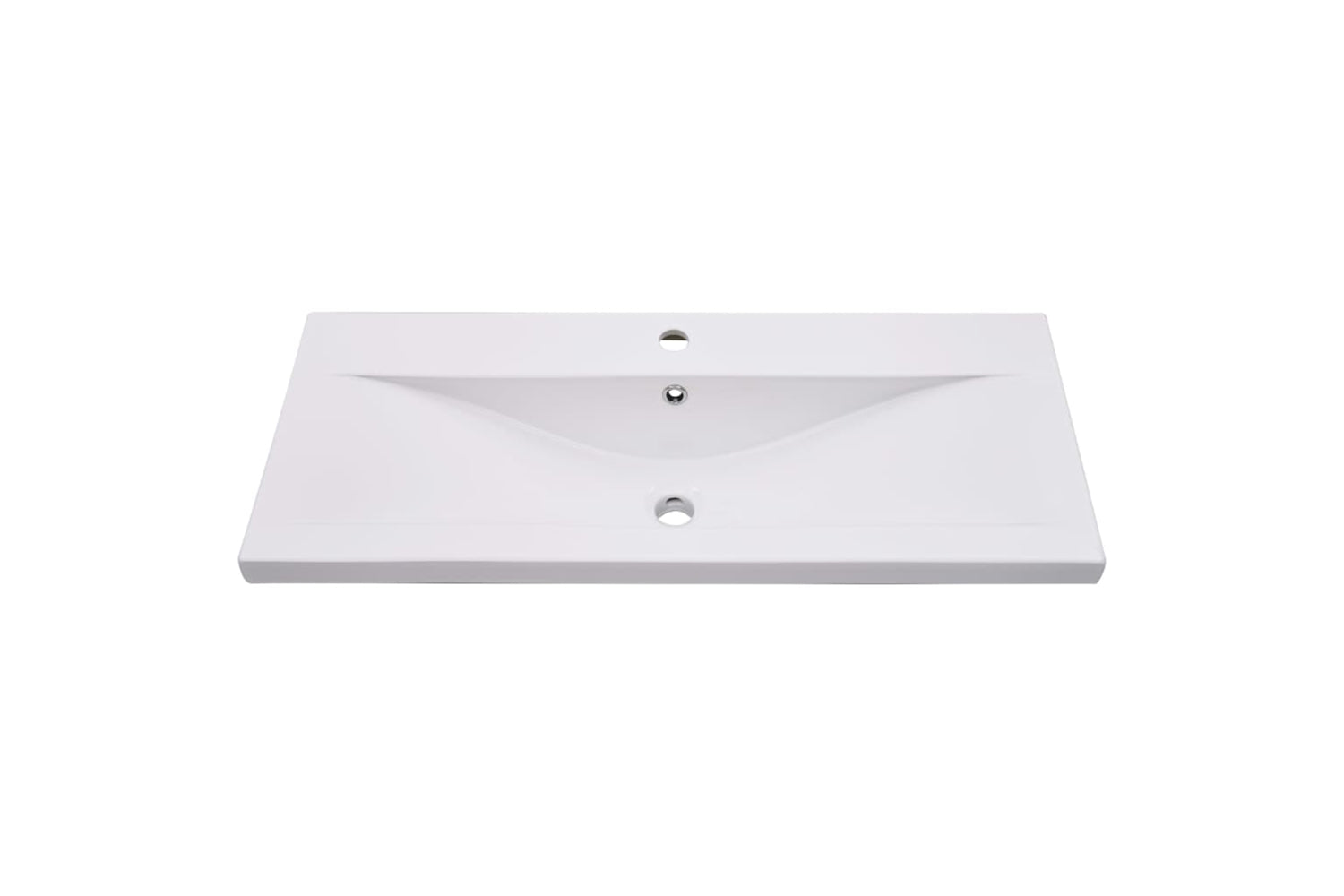 vidaXL 145063 Built-in Basin 91x39.5x18.5cm Ceramic White-2
