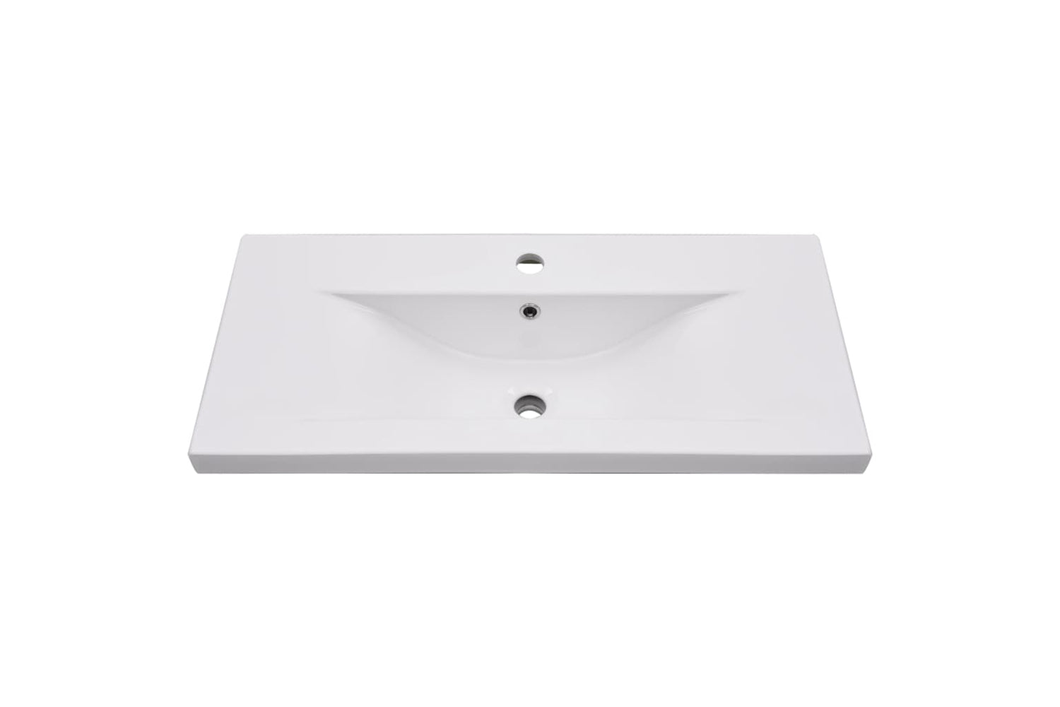 vidaXL 145062 Built-in Basin 81x39.5x18.5cm Ceramic White-2