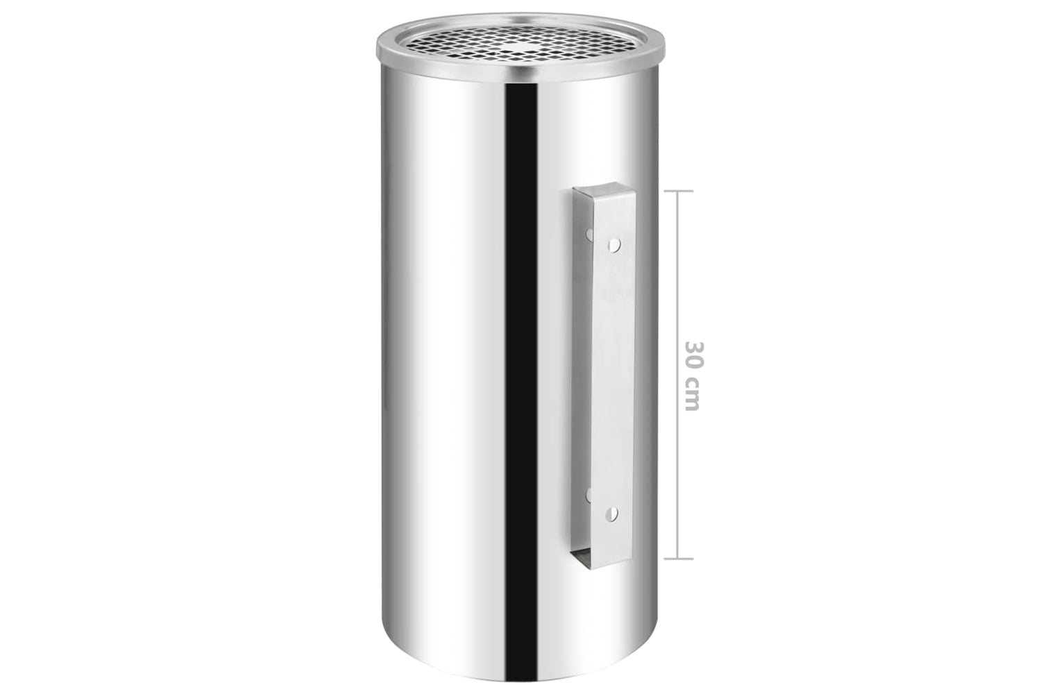 Vidaxl 51095 Wall Ashtray Dustbin Stainless Steel 26 L-8