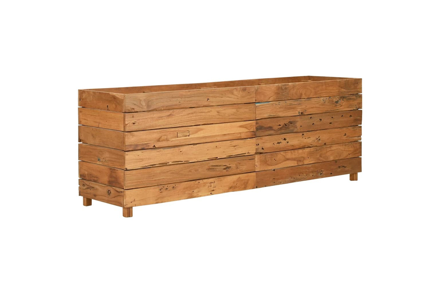 vidaXL Raised Bed 150x40x55cm Recycled Teak Wood And Steel-2