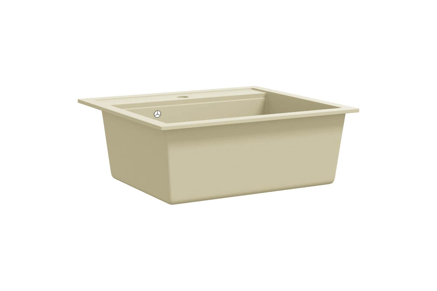 Vidaxl Granite Kitchen Sink Single Basin Beige-2