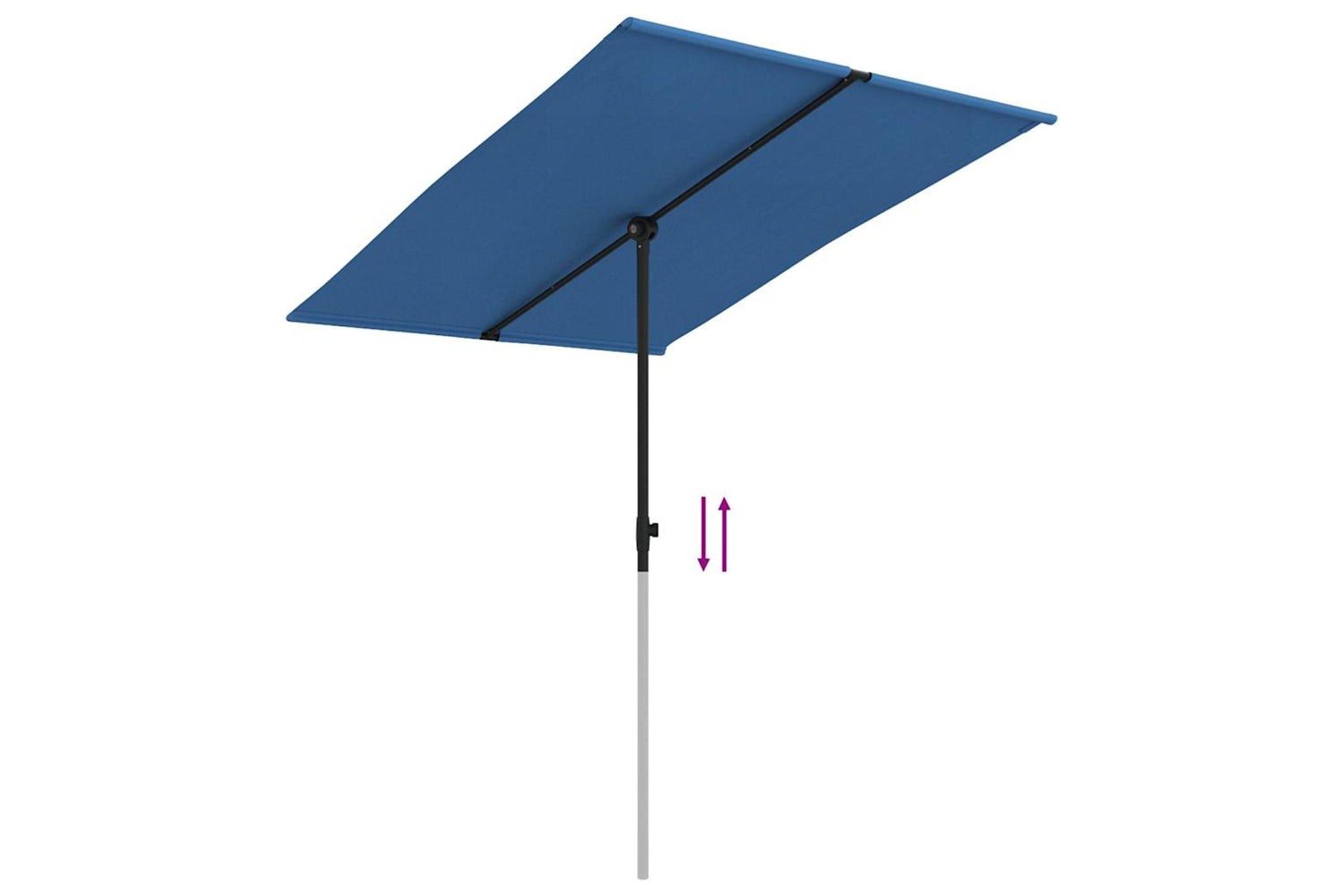 Vidaxl 47343 Outdoor Parasol With Aluminium Pole 2x1.5 M Azure Blue-6