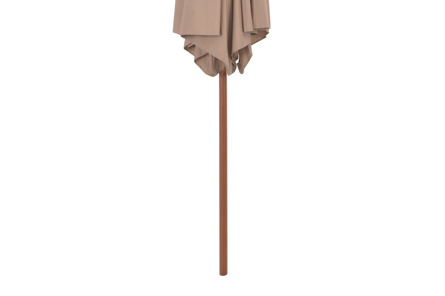 vidaXL 44516 Outdoor Parasol With Wooden Pole 270cm Taupe-4