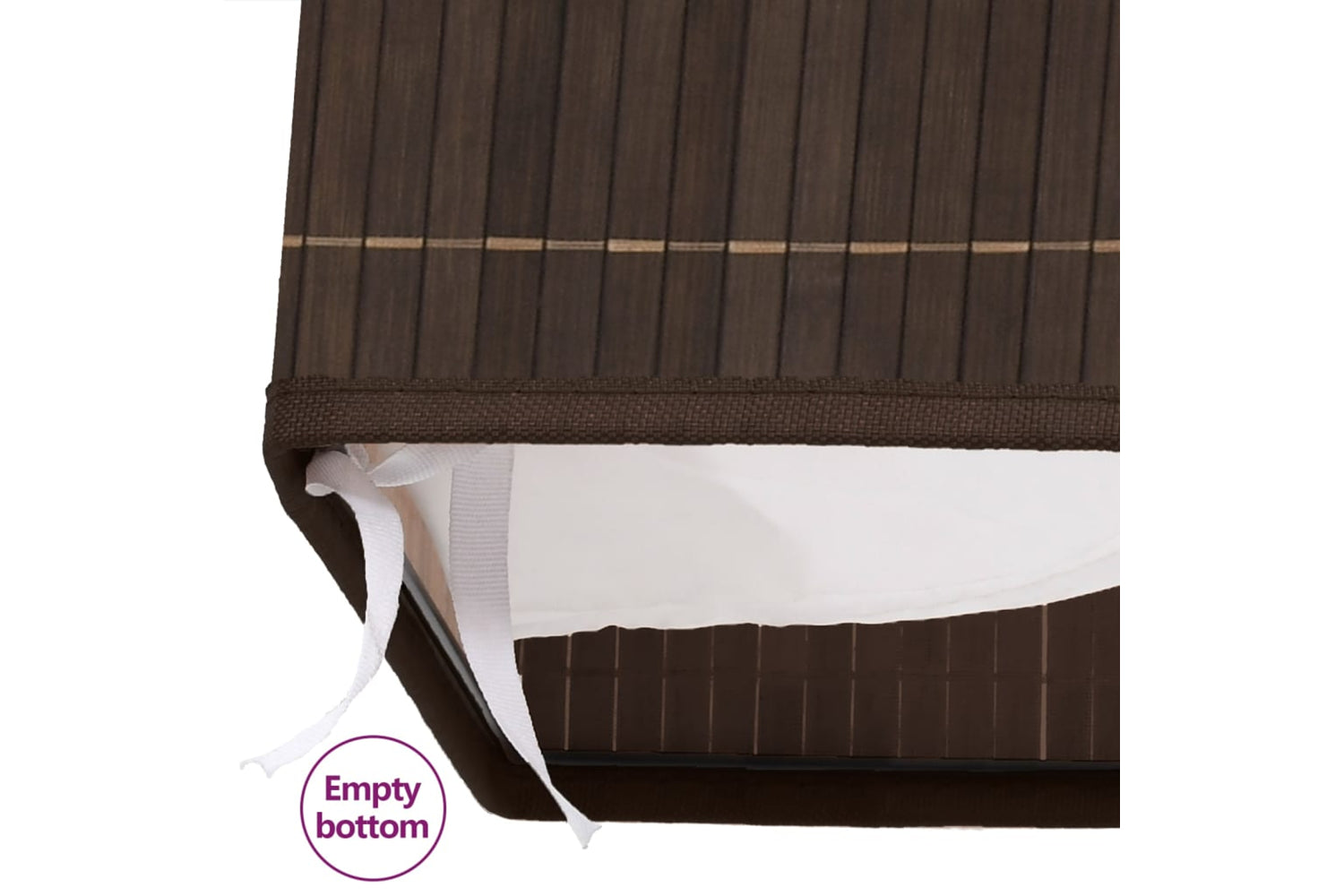 Vidaxl 245582 Bamboo Laundry Bin Rectangular Dark Brown-7