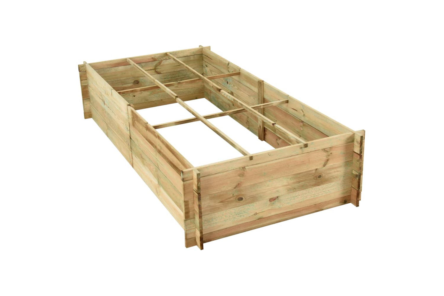 vidaXL 43345 Garden Raised Vegetable Bed Impregnated Pinewood 197x100x40cm-4
