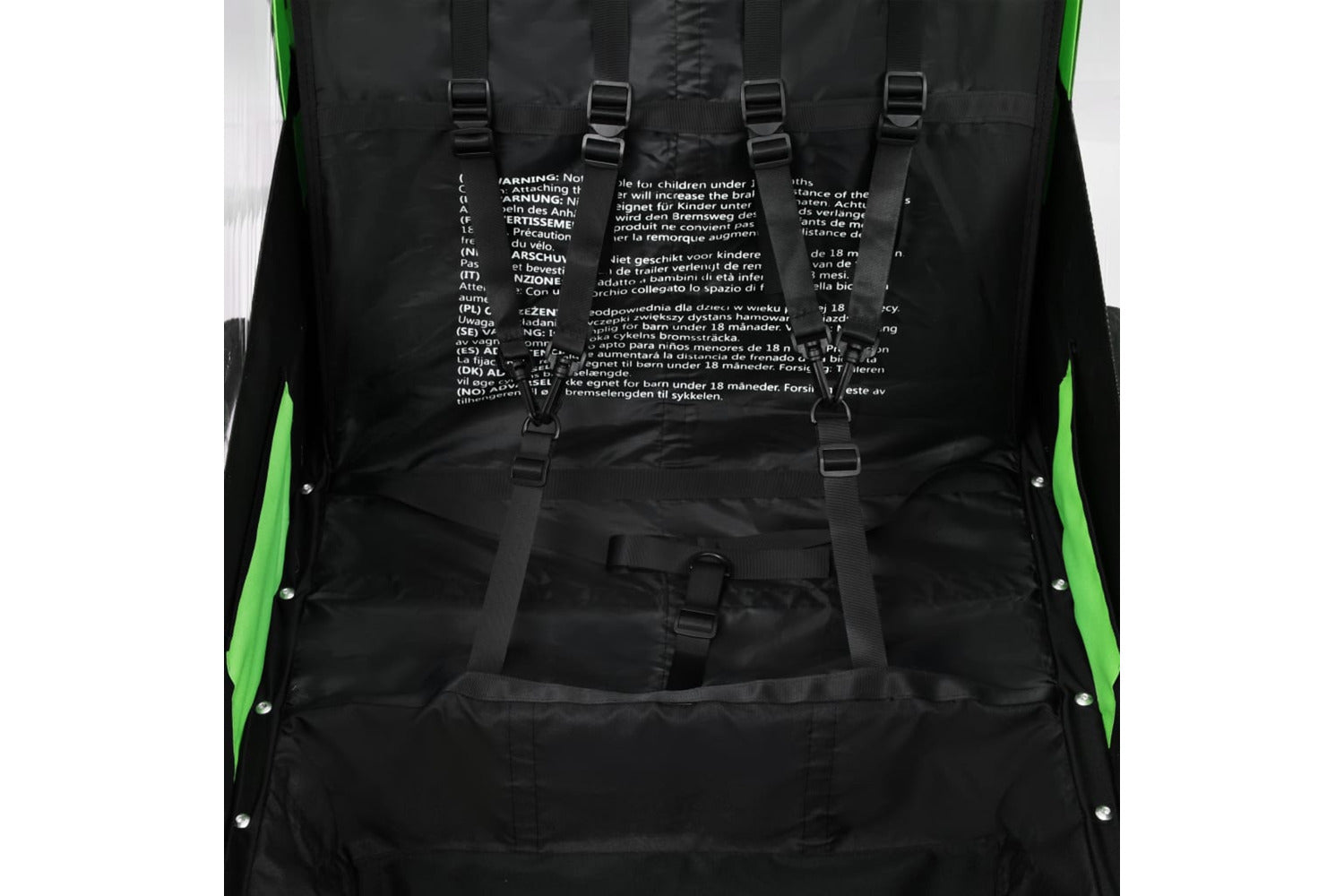 Vidaxl 2-in-1 Bike Trailer & Stroller Green And Grey-7