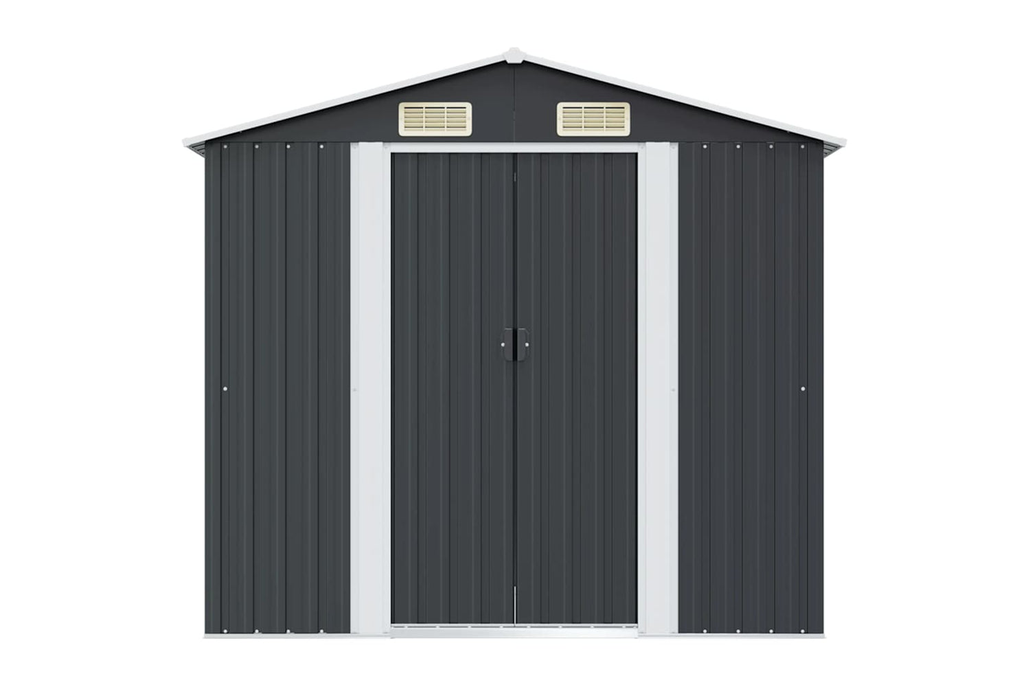 vidaXL 47028 Garden Storage Shed Anthracite Steel 204x132x186cm-5