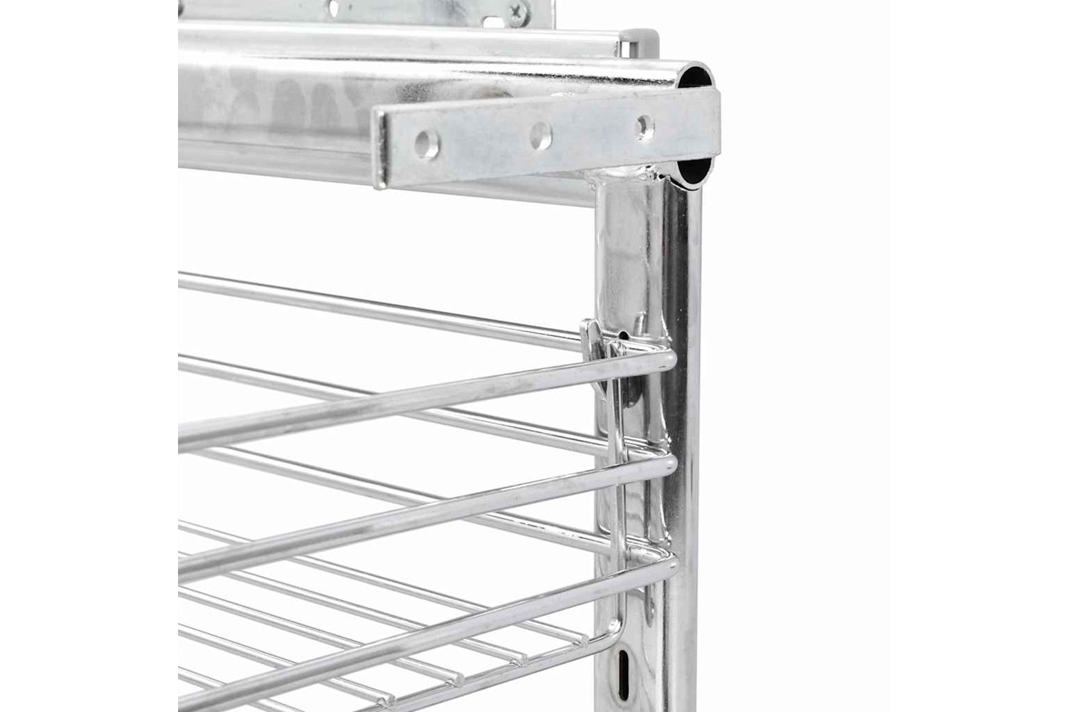 vidaXL 50969 3-tier Pull-out Kitchen Wire Basket Silver 47x25x56cm-8