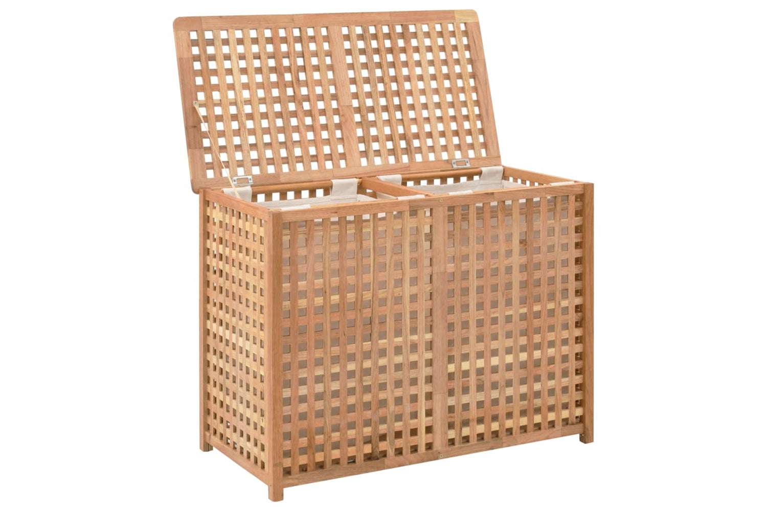 vidaXL 247604 Laundry Bin 87.5x46x67cm Solid Walnut Wood-2