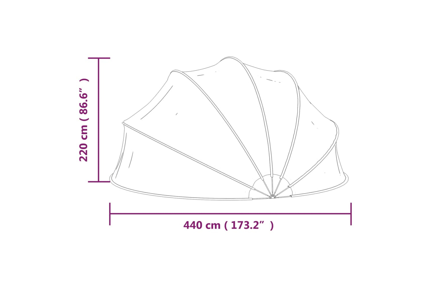vidaXL 92299 Pool Dome 440x220cm-8