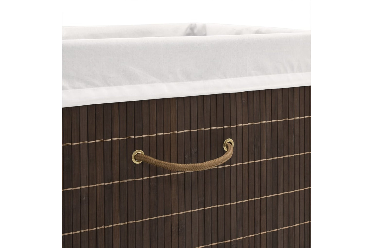 Vidaxl 245582 Bamboo Laundry Bin Rectangular Dark Brown-5