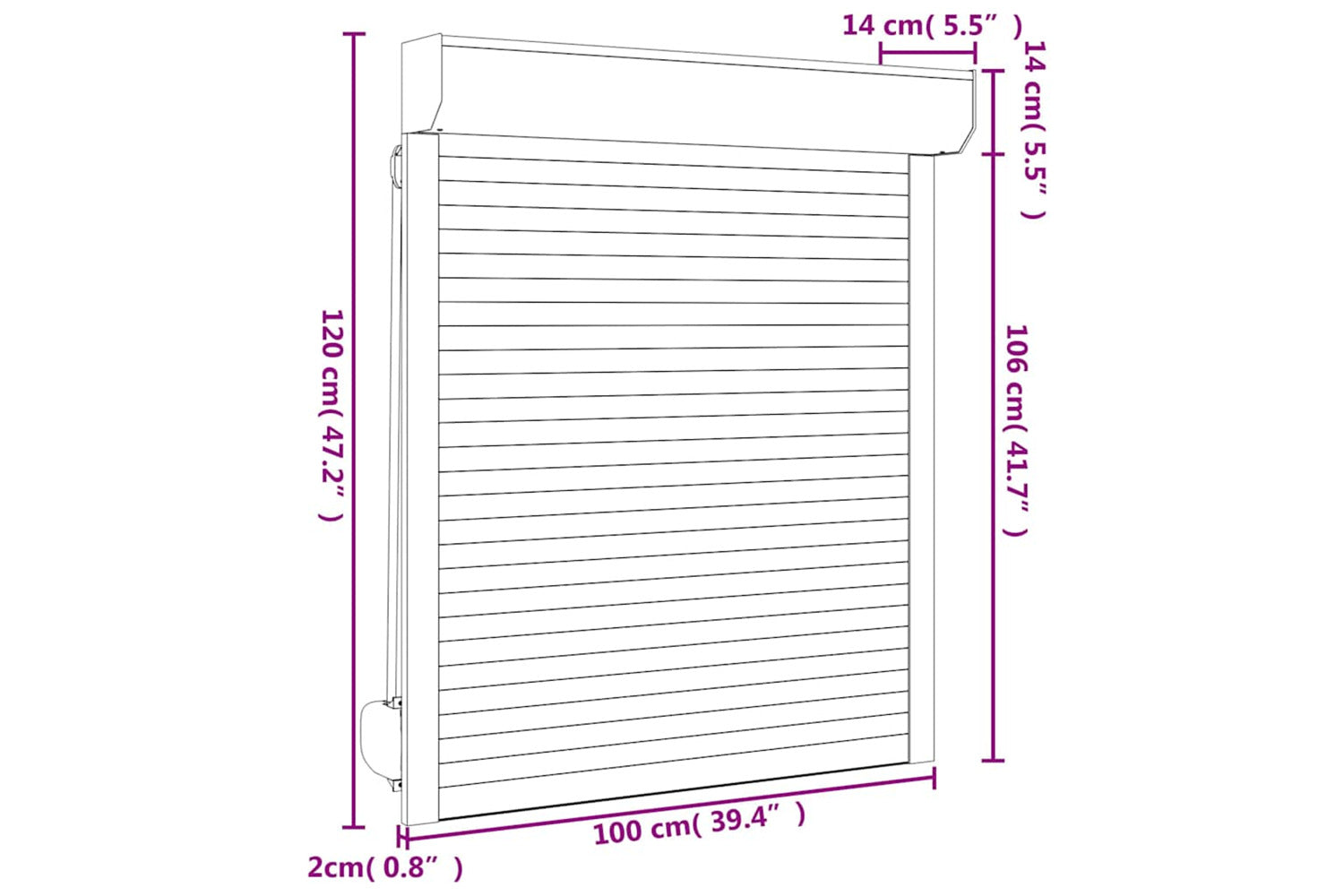 Vidaxl Roller Shutter Aluminium 100x120 Cm Anthracite-7