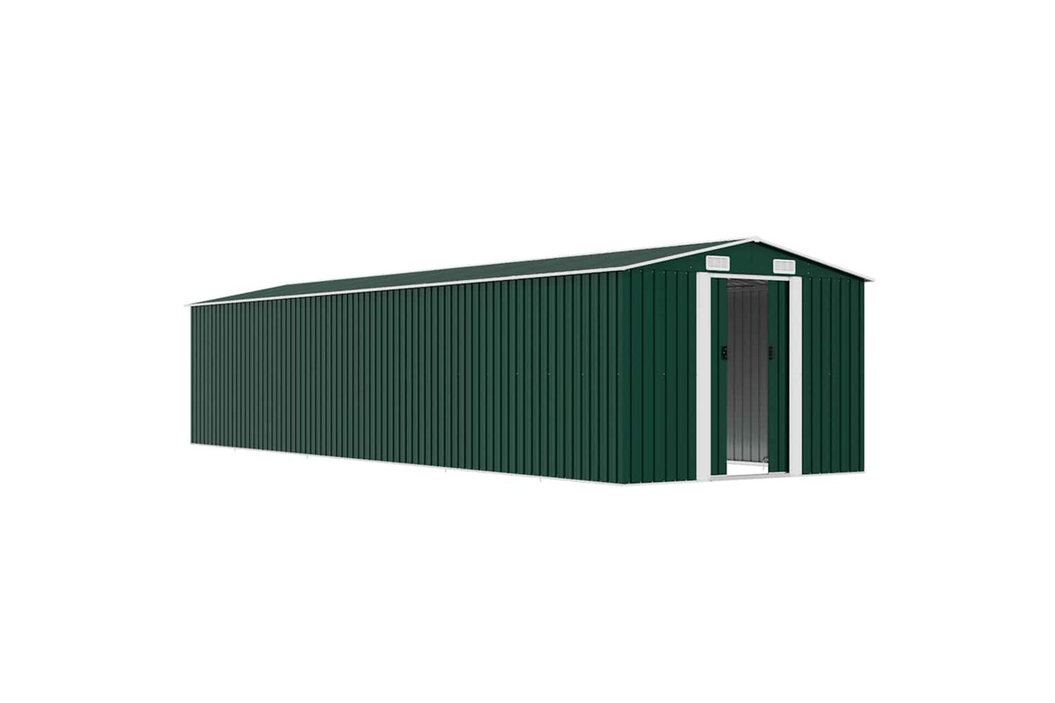 vidaXL 47032 Garden Shed Green 257x779x181cm Galvanised Steel-4