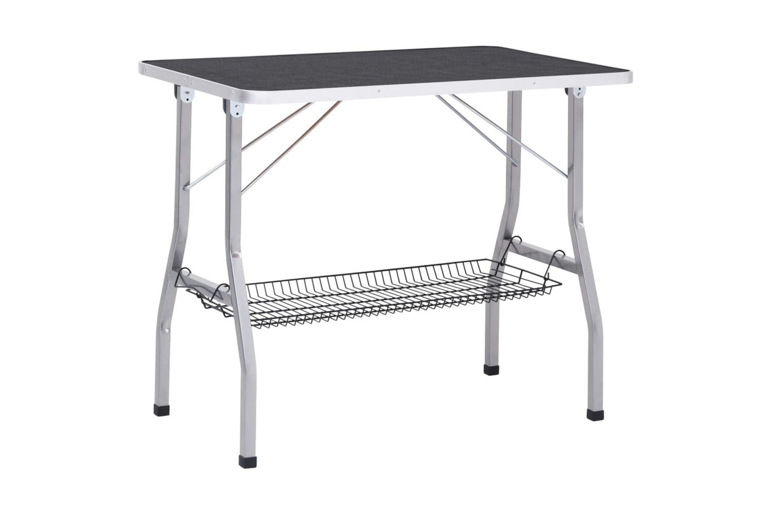 Vidaxl 171070 Adjustable Dog Grooming Table With 2 Loops And Basket-4