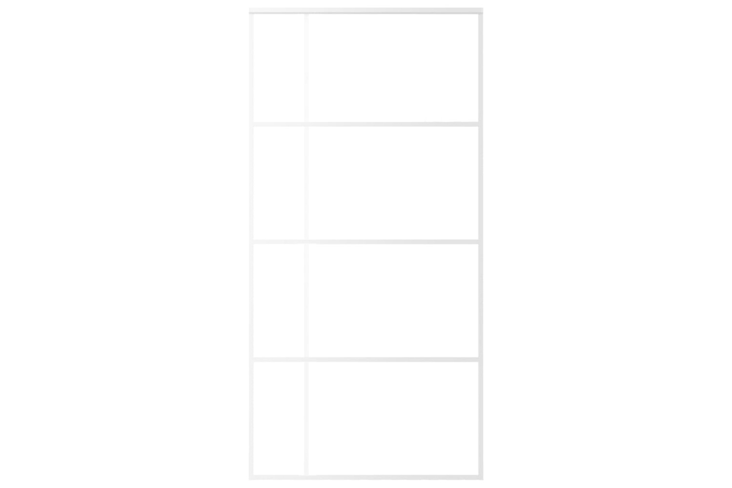 Vidaxl 151689 Sliding Door Frosted Esg Glass And Aluminium 102.5x205 Cm White-3