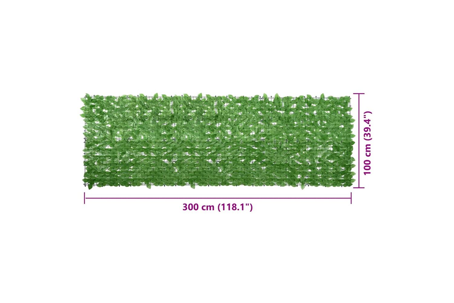 vidaXL 315499 Balcony Screen With Green Leaves 300x100cm-6