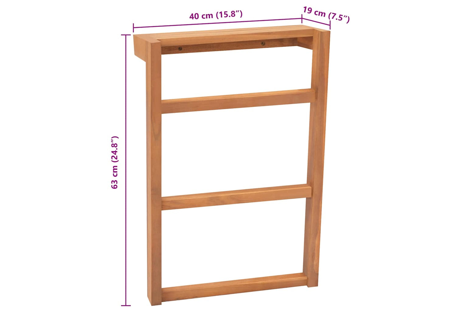 Vidaxl 325278 Towel Racks 2 Pcs Solid Teak Wood-7