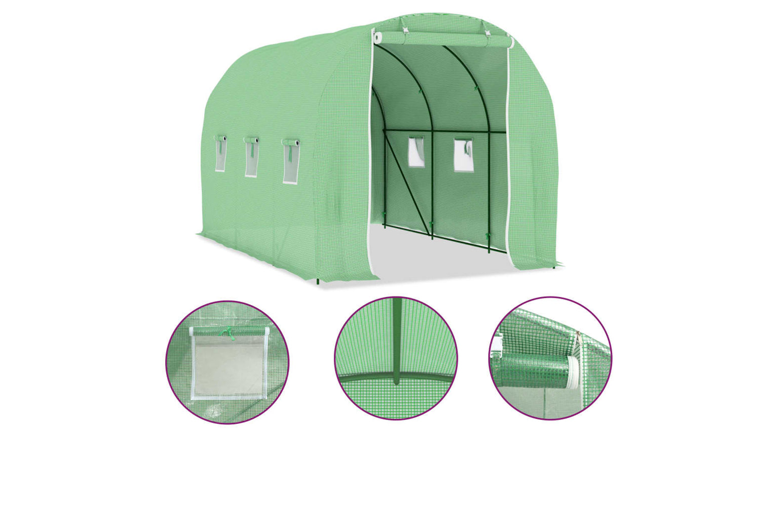 vidaXL 48164 Greenhouse 6.86 mÂ² 3.43x2x2 M-4