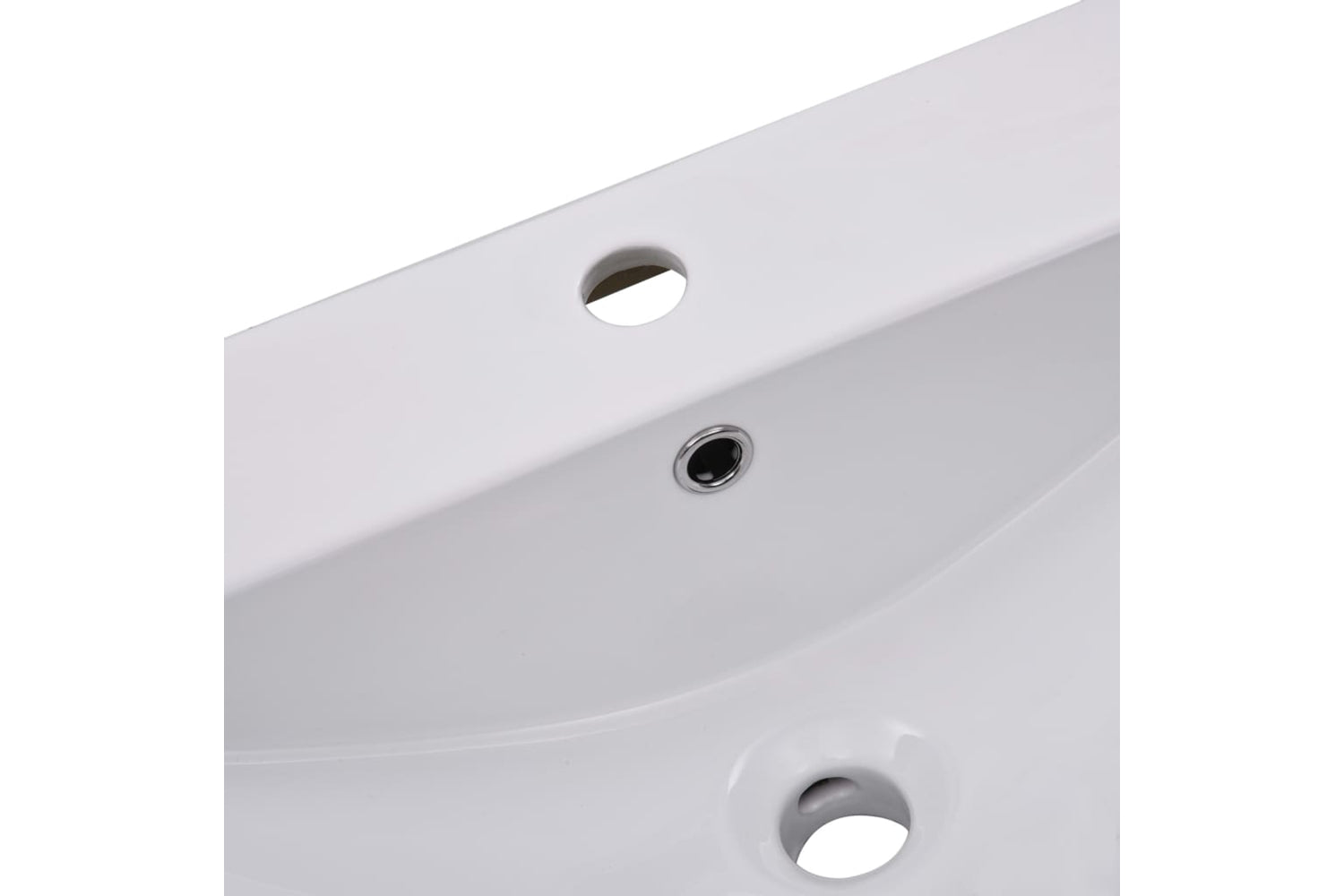 vidaXL 145064 Built-in Basin 101x39.5x18.5cm Ceramic White-4