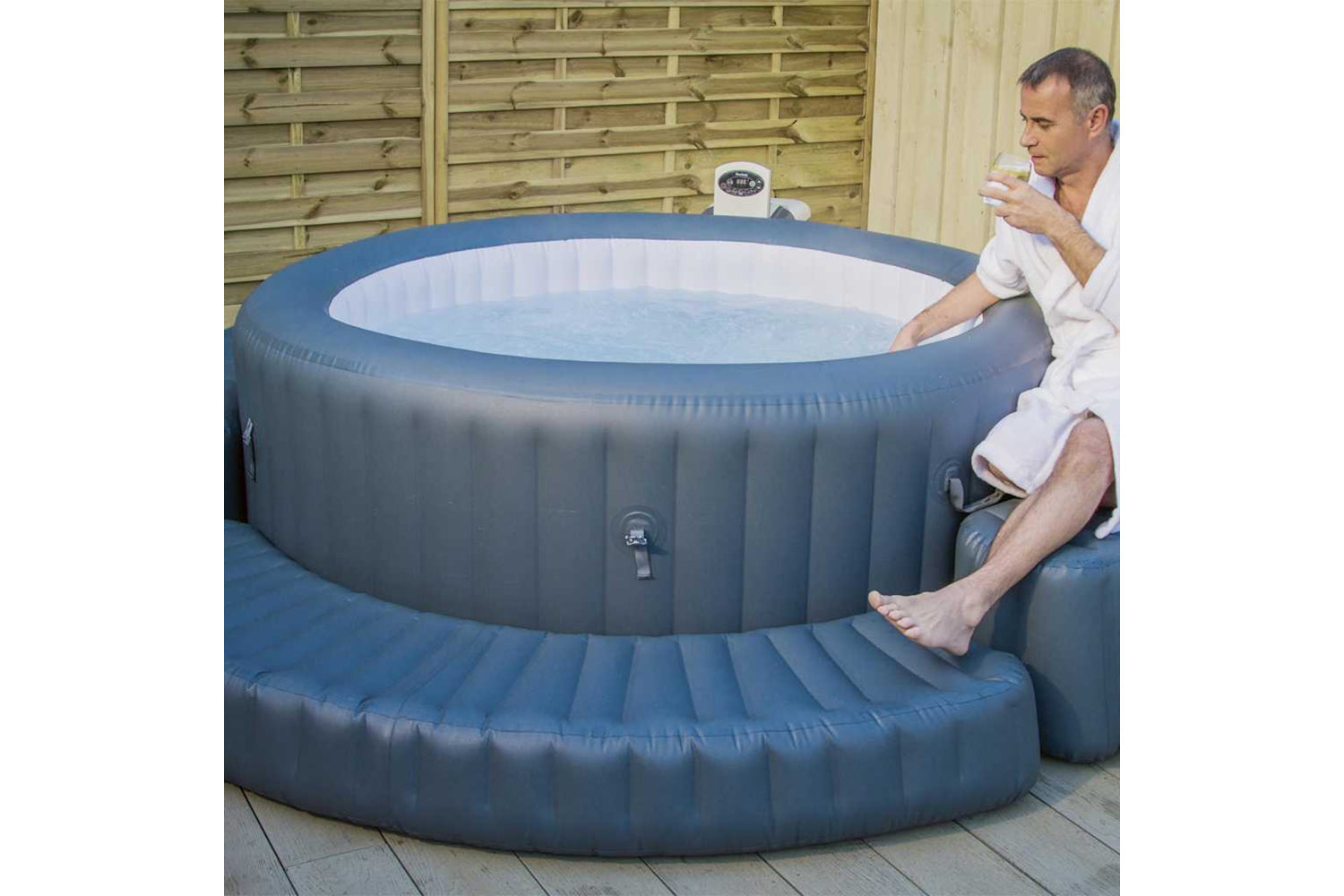 Bestway 92142 Lay-z-spa Inflatable Surround For Round Whirlpools-4