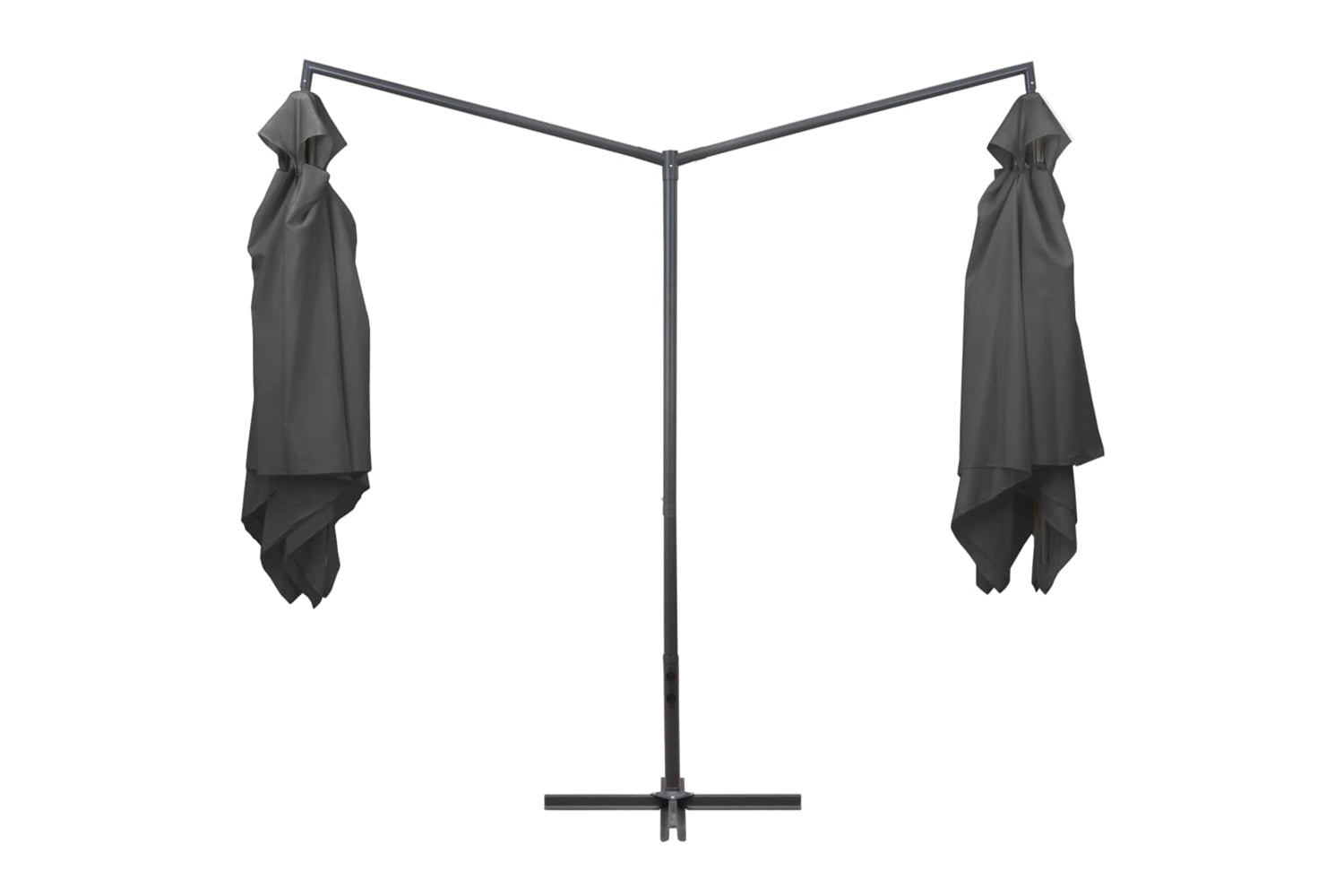 vidaXL 47322 Double Parasol With Steel Pole 250x250cm Anthracite-3