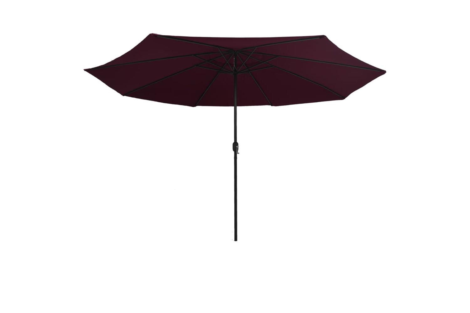 vidaXL Outdoor Parasol With Metal Pole 390cm Bordeaux Red-3