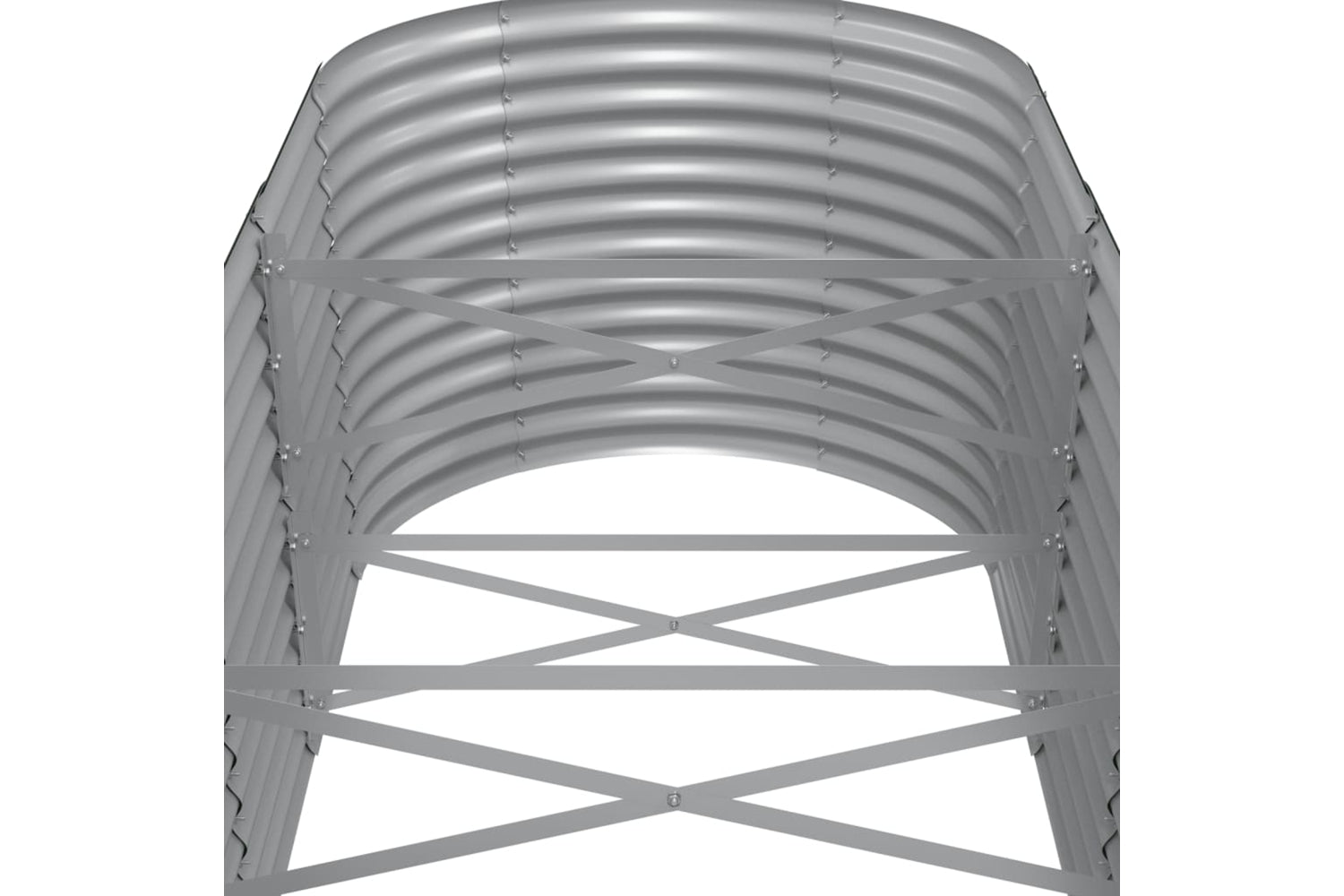vidaXL 318974 Garden Raised Bed Powder-coated Steel 512x80x68cm Grey-4