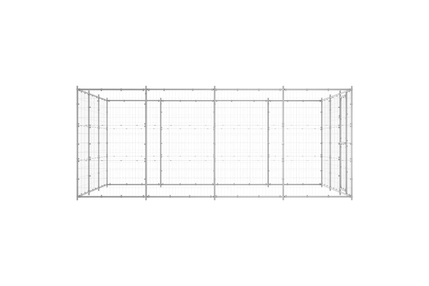 Vidaxl 3082318 Outdoor Dog Kennel Galvanised Steel 14.52 M2-3