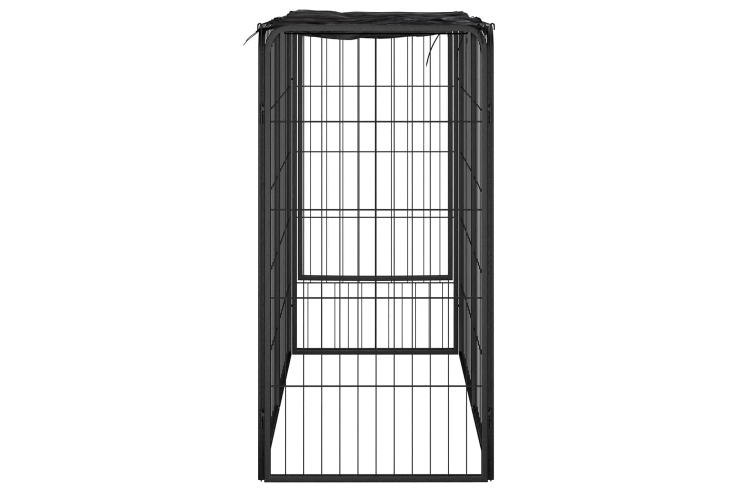 vidaXL 171792 Dog Playpen 6 Panels Black 50x100cm Powder-coated Steel-3