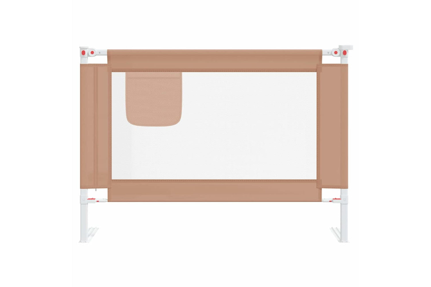 Vidaxl Toddler Safety Bed Rail Taupe 90x25 Cm Fabric-2