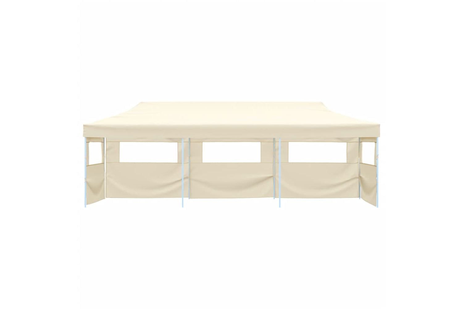 Vidaxl Folding Pop-up Party Tent With 5 Sidewalls 3x9 M Cream-2