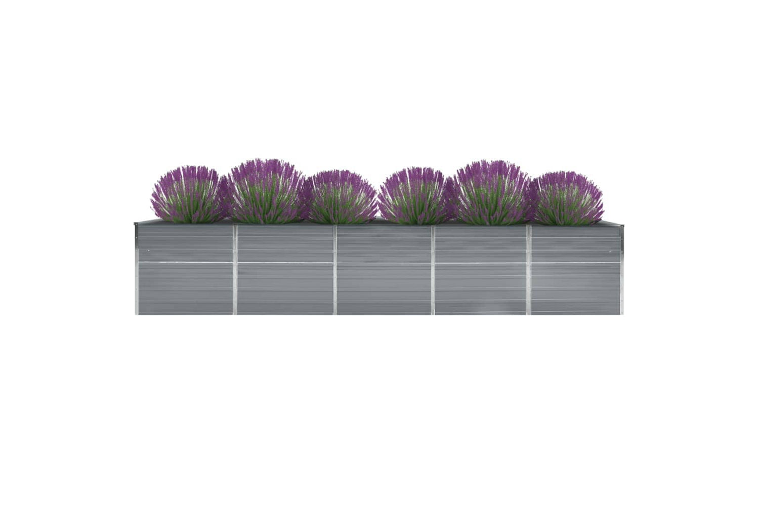 vidaXL 47060 Garden Raised Bed Galvanised Steel 400x80x77cm Grey-2