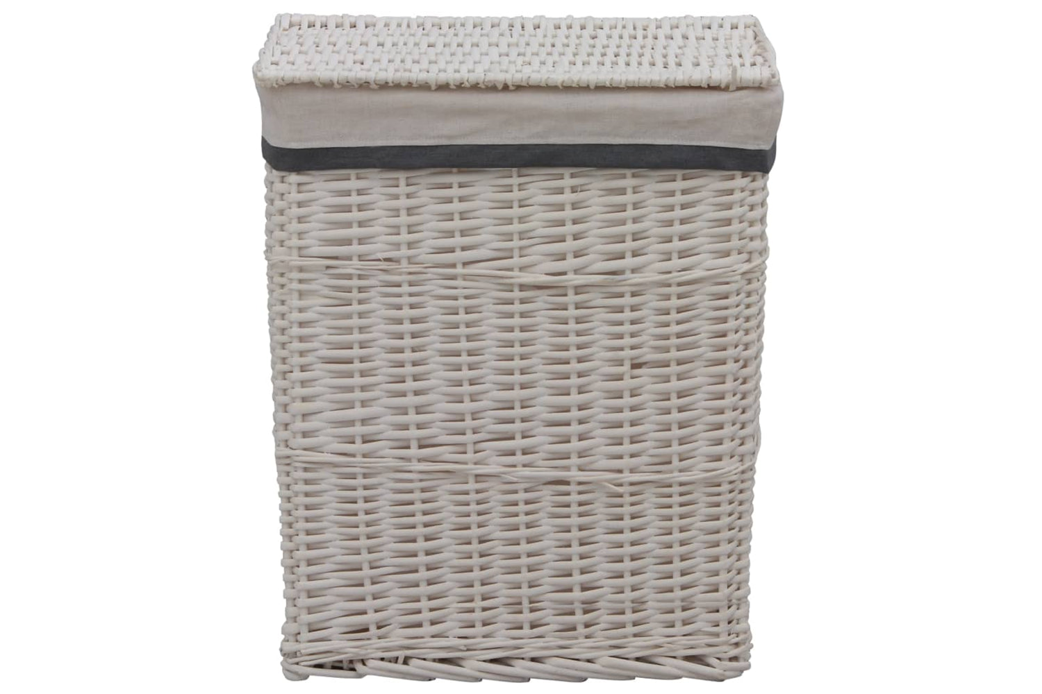 Vidaxl 286978 Laundry Basket White Willow-2