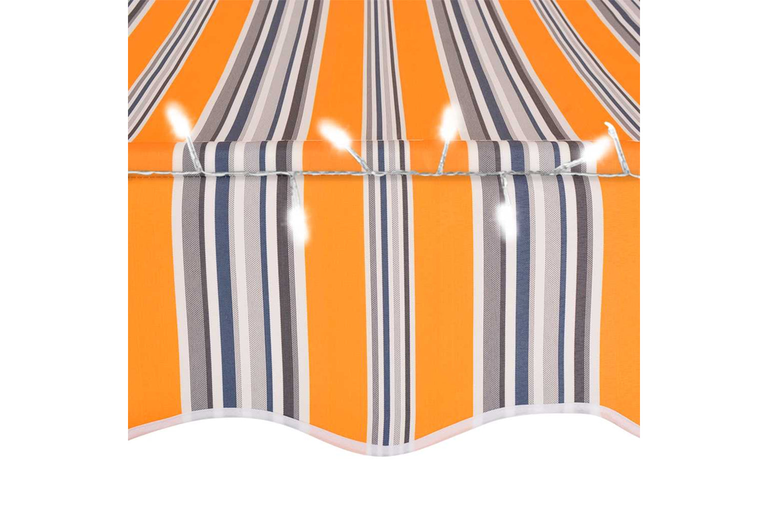 vidaXL 145854 Manual Retractable Awning With Led 400cm Yellow And Blue-6