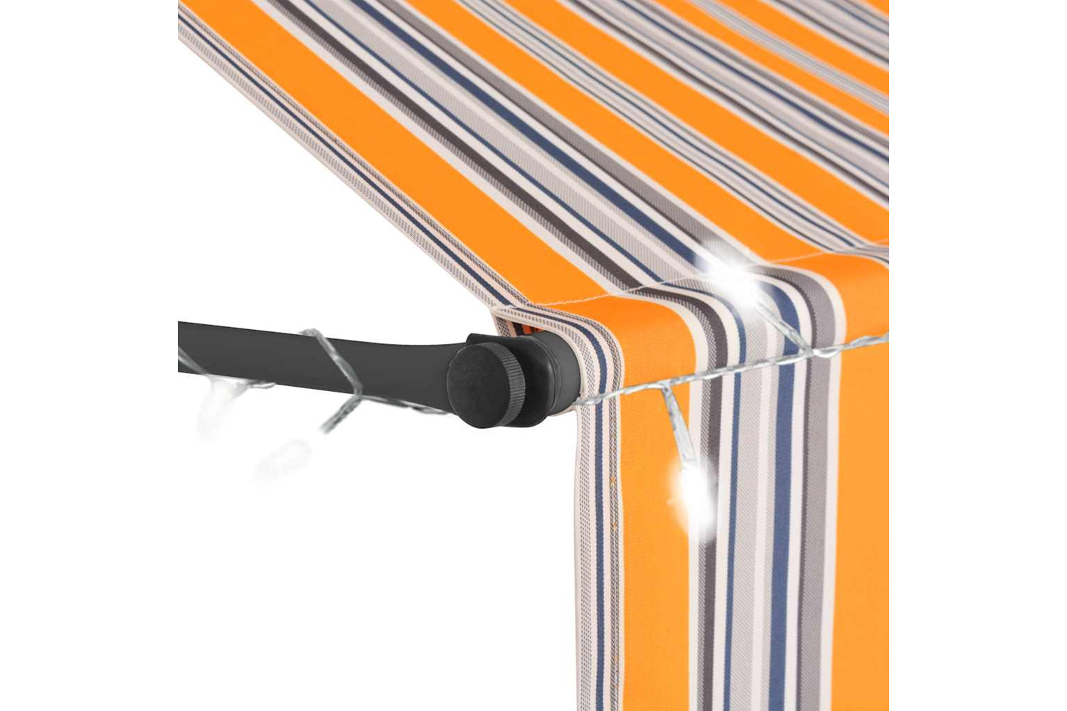 vidaXL 145853 Manual Retractable Awning With Led 350cm Yellow And Blue-4
